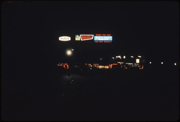 Neon signs, Christchurch, 1973, 1970