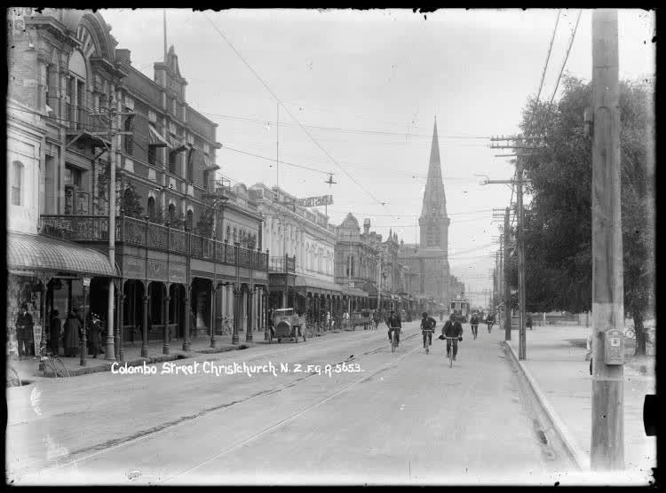 Colombo Street, Christchurch, 1910