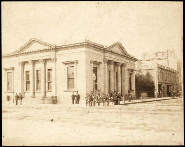 Bank of New Zealand, Cathedral Square, Christchurch, 1880