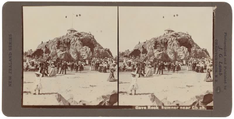 Cave Rock, Sumner, near Christchurch, 1900
