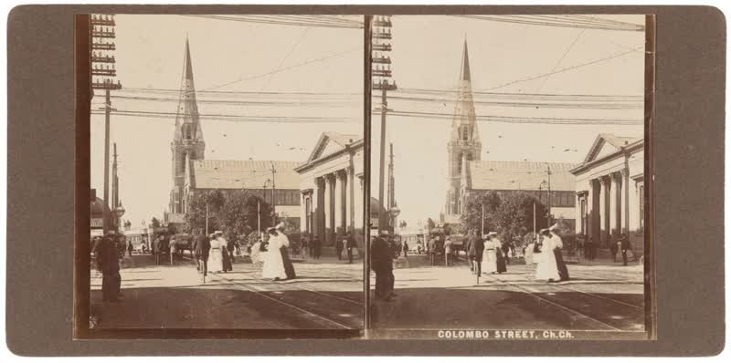 Colombo Street, Christchurch, 1900
