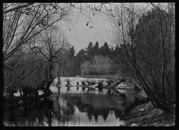 Avon River in snow, 1900
