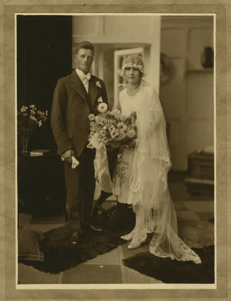 Arthur Taylor - Doris Twelftree wedding, Christchurch. 1st March 1927, 1920