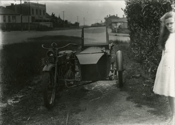 Motorcycle and Sidecar, 1910