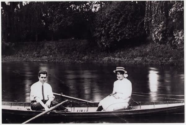 River Avon, Owen McGurk, and sister Nellie McGurk., 1910