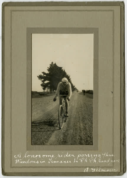 Lonesome rider passing through Weedons, 1922