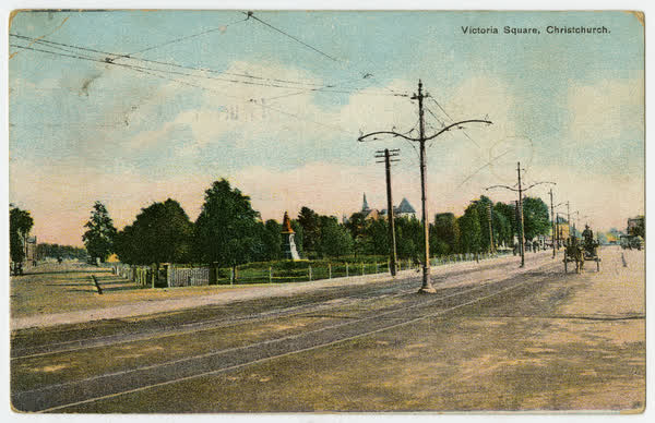 Victoria Square, Christchurch, 1900