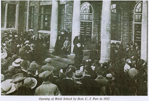 Opening of the "new" brick Phillipstown School building in 1922, 1920