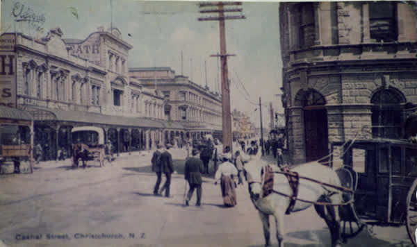 Cashel Street, Christchurch, N.Z., 1900