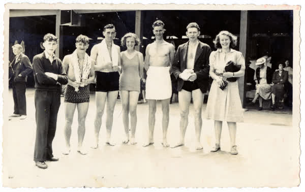 Naomi Poulsen & Friends at Corsair Bay, 1930