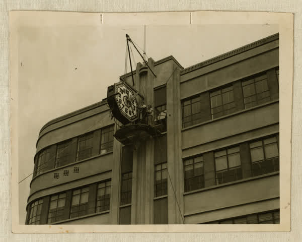 M.E.D building new clock, 1939