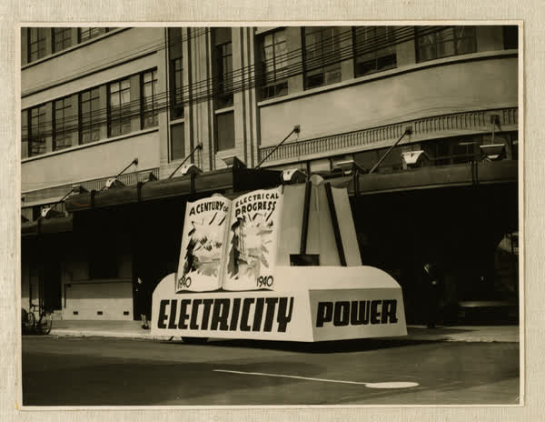 MED float in the Centennial procession, 1940