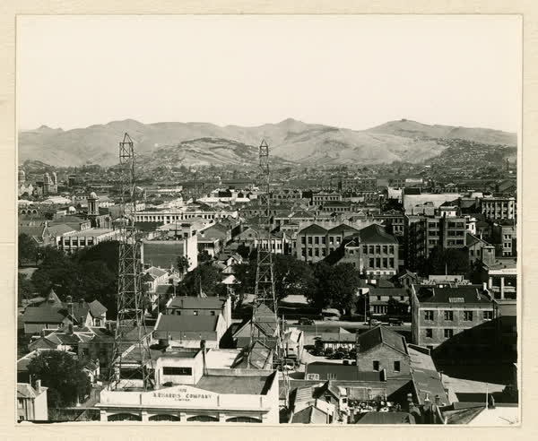 South from the top of destructor chimney, 1939