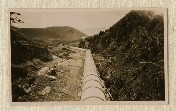 Acheron Diversion, Lake Coleridge spillway centre, 1931