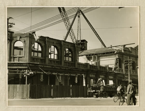 Demolition of the former Municipal Electricity Department building, 1937