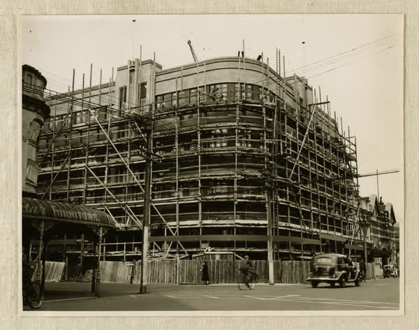 Construction of the Municipal Electricity Department building, 1938