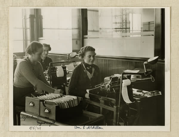 Municipal Electricity Department office workers, 1939