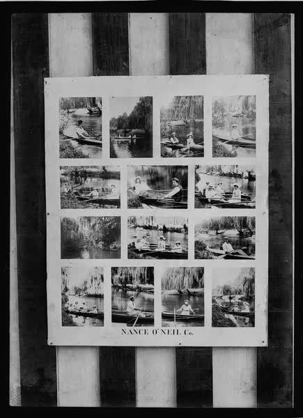 Display board for Nance O'Neil Company, 1900