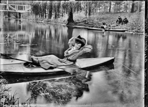 Boater of the Repertoire Company on the Avon River, 1905