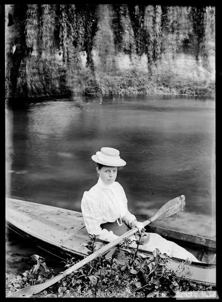 Iris Brent on the Avon River, 1900