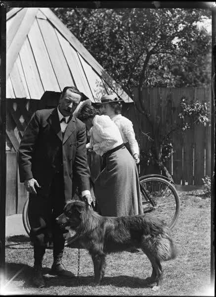 Man with a dog, 1900