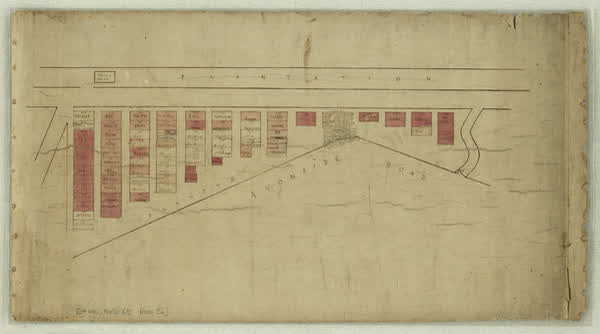 Barbadoes St Cemetery plan - area 3A, 1871