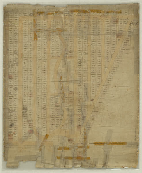 Barbadoes St Cemetery plan - area 2A & 2B, 1863