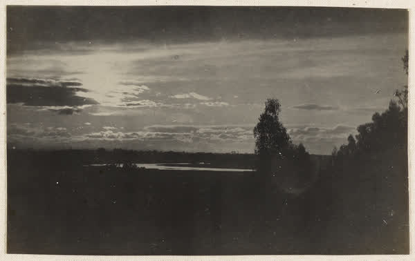 Sunset over Heathcote paddocks, 1910