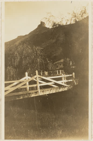 Bridge over gully in Heathcote Domain, 1930