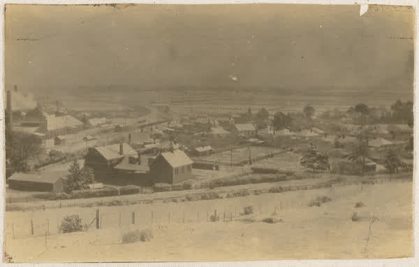Heathcote Valley in the snow, 1900