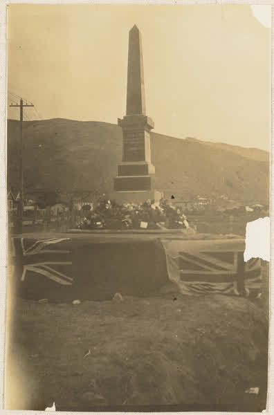 Anzac Day ceremony at Heathcote War Memorial, 1920