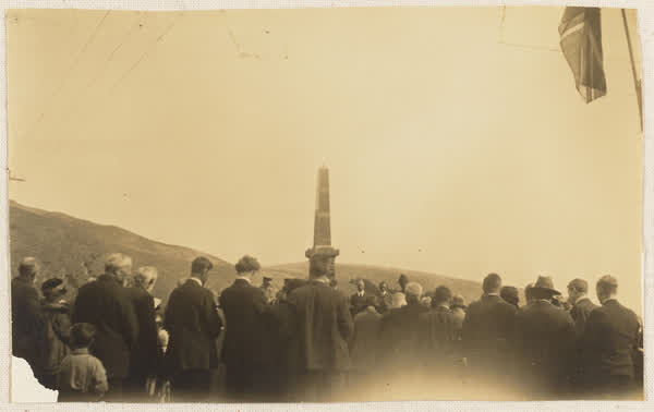 Anzac Day ceremony at Heathcote War Memorial, 1920