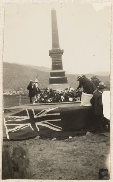 Anzac Day ceremony at Heathcote War Memorial, 1920