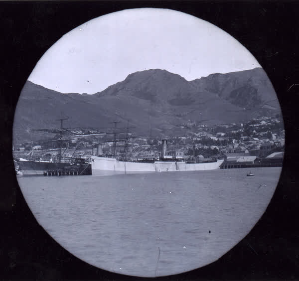 Ships in Lyttelton Harbour, 1900