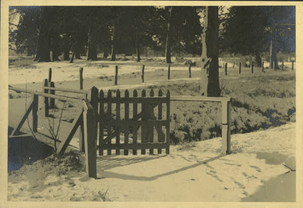 Snow by a river, 1942