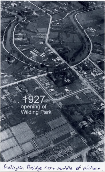 Wilding Park aerial photograph, 1927