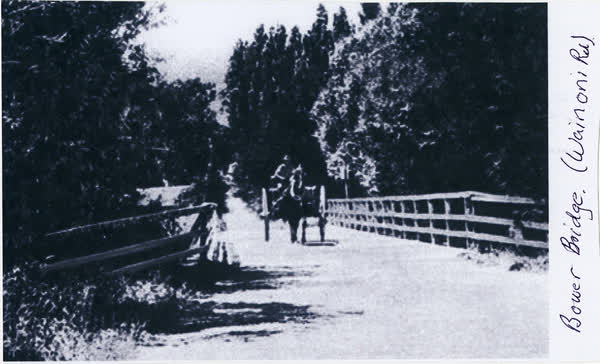 Bower Bridge on Wainoni Road, 1920