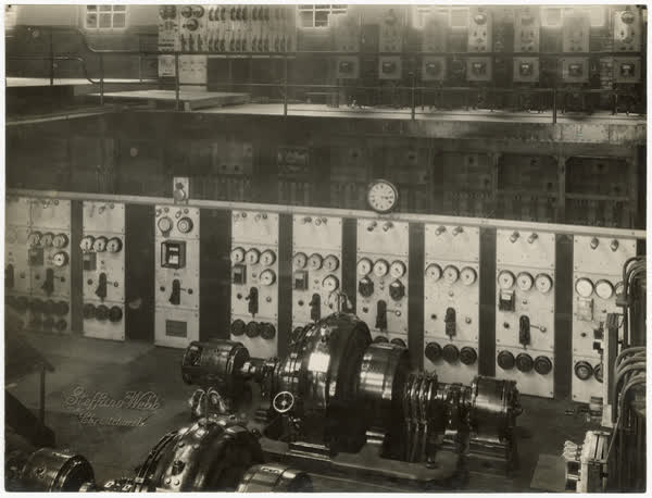11 kilovolt switchboard and low tension switchboard, 1914