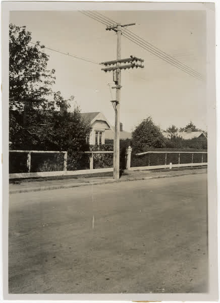 Barrington Street powerlines, 1931