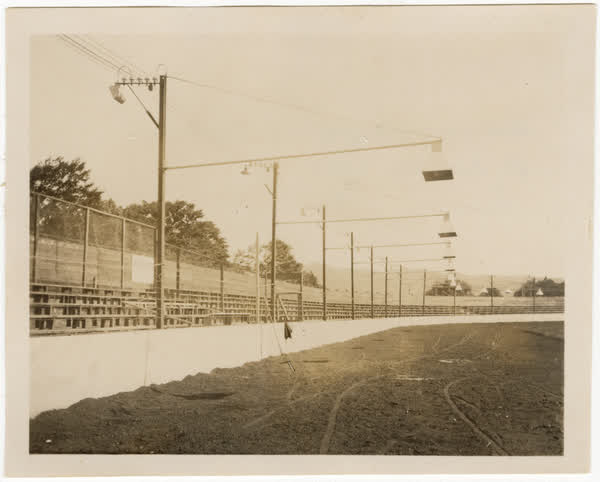 Track lighting at Monica Park, 1930
