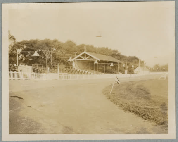 Grand stand at English Park, 1930