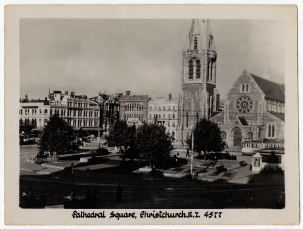 Cathedral Square, Christchurch, N.Z., 1930