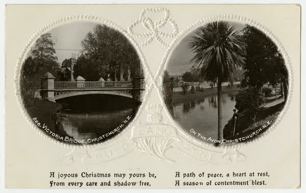 Christmas Postcard, Avon Scenes, 1900
