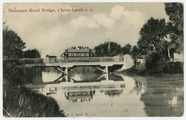 Stanmore Road Bridge, Christchurch N.Z., 1900