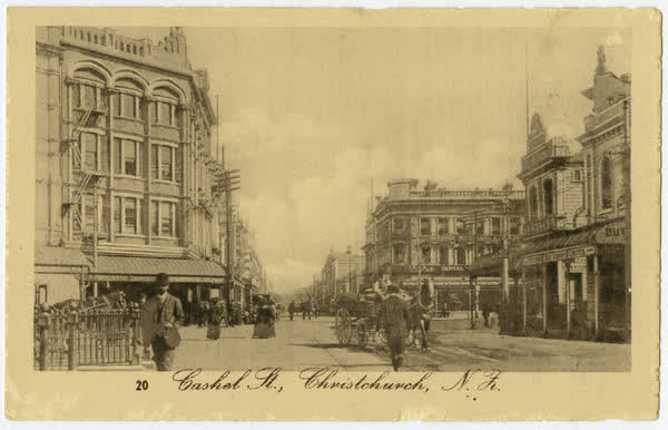 Cashel Street, Christchurch, N. Z.,, 1900