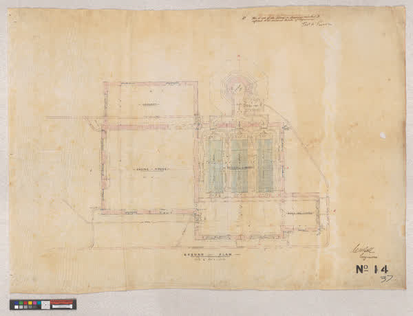 Ground plan, No. 1 pumping station, 1880