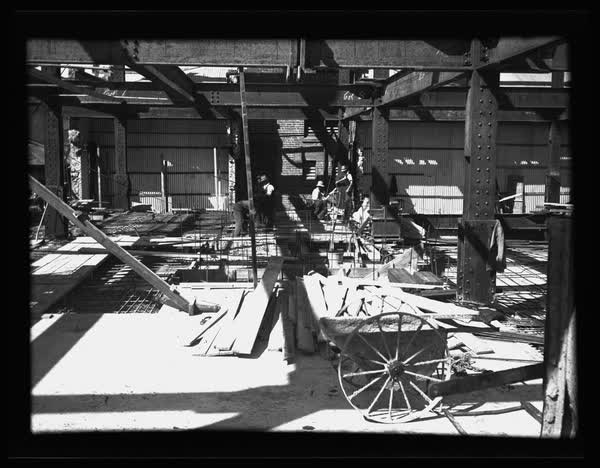 Frames and girders of MED building, 1938
