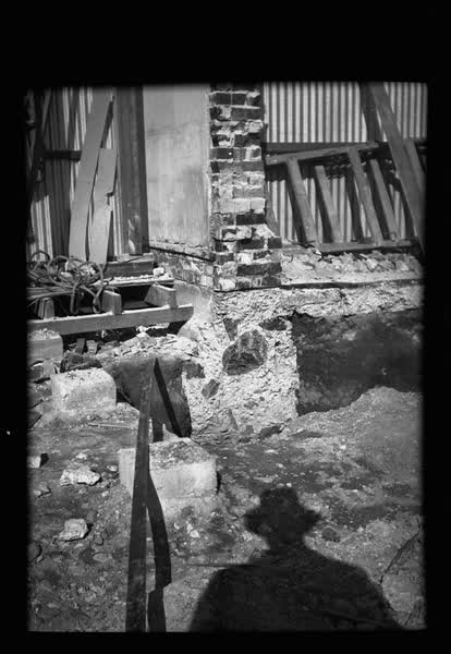 Foundations of former MED building wall, 1938