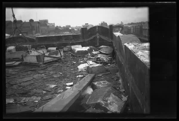 North west corner of MED roof, 1937
