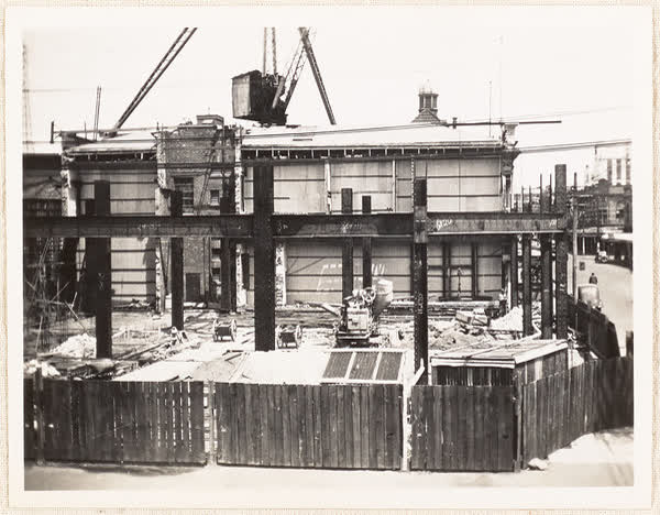 Construction site of MED building, 1938